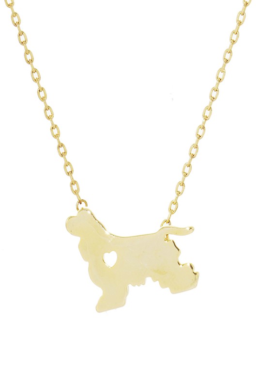 Gold Dipped Brass Dog Necklace