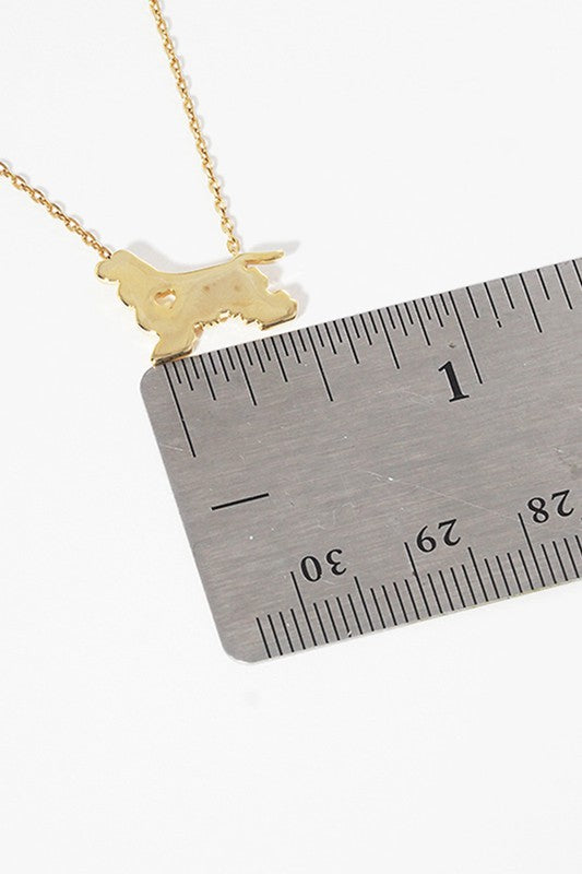 Gold Dipped Brass Dog Necklace