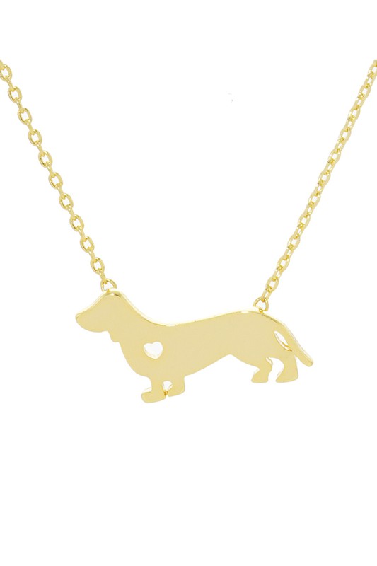 Gold Dipped Brass Dog Necklace