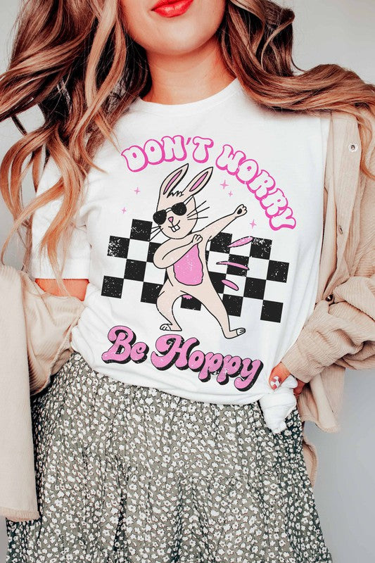 DON'T WORRY BE HOPPY GRAPHIC TEE