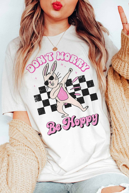 DON'T WORRY BE HOPPY GRAPHIC TEE