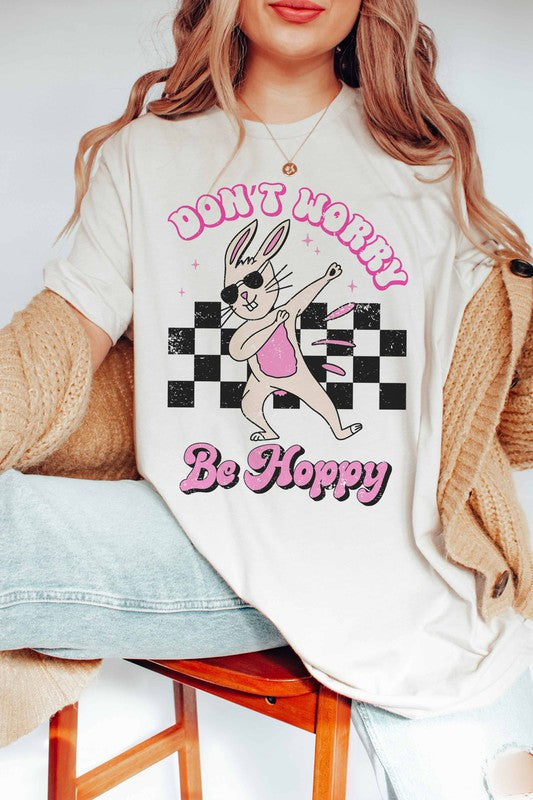 DON'T WORRY BE HOPPY GRAPHIC TEE