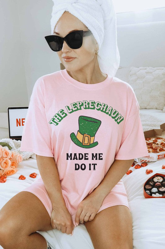 THE LEPRECHAUN MADE ME DO IT GRAPHIC TEE