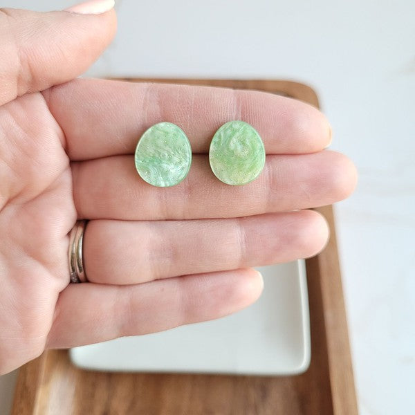 Easter Egg Studs - Pastel green