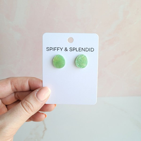 Easter Egg Studs - Pastel green