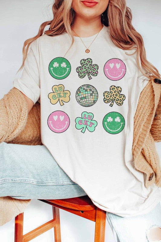 SMILEY ST PATRICK'S GALLERY GRAPHIC TEE