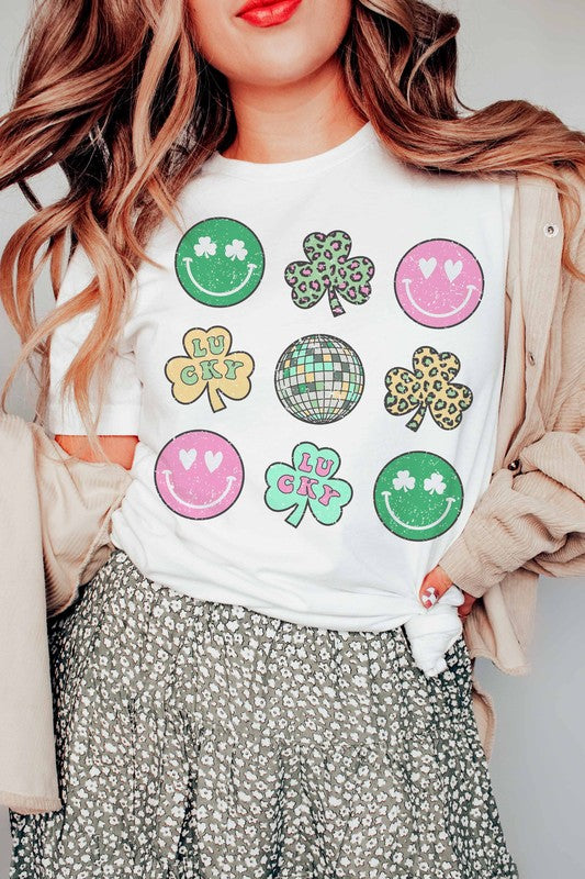 SMILEY ST PATRICK'S GALLERY GRAPHIC TEE