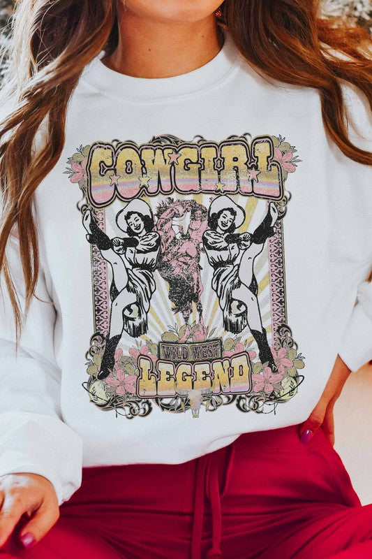 COWGIRL WILD WEST LEGEND SWEATSHIRT PLUS SIZE