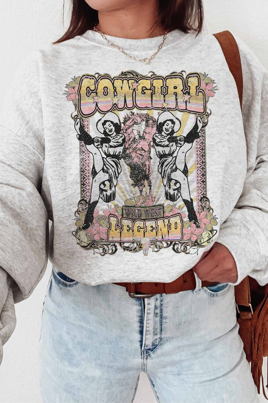 COWGIRL WILD WEST LEGEND SWEATSHIRT PLUS SIZE