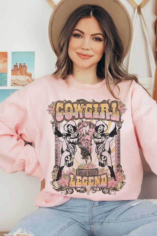 COWGIRL WILD WEST LEGEND SWEATSHIRT PLUS SIZE