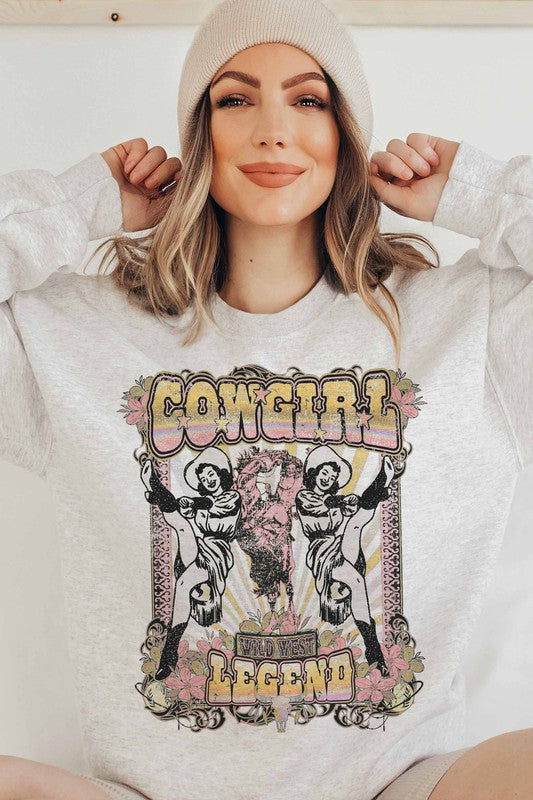 COWGIRL WILD WEST LEGEND SWEATSHIRT PLUS SIZE