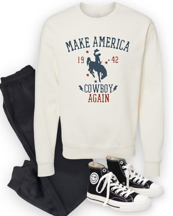 Make America Cowboy Again Crew Neck Sweatshirt