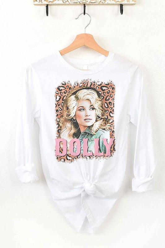 LEOPARD DOLLY WESTERN LONG SLEEVE TEE