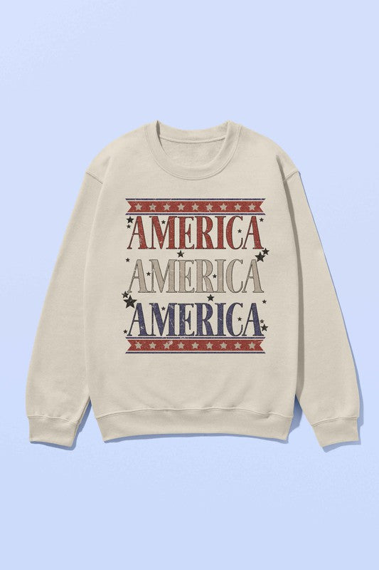 AMERICANA PATRIOTIC GRAPHIC SWEATSHIRT