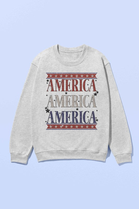 AMERICANA PATRIOTIC GRAPHIC SWEATSHIRT