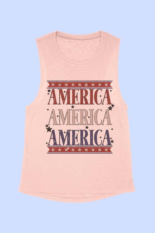 AMERICANA PATRIOTIC GRAPHIC MUSCLE TANK