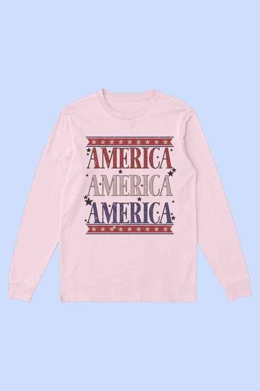 AMERICANA PATRIOTIC LONG SLEEVE TEE