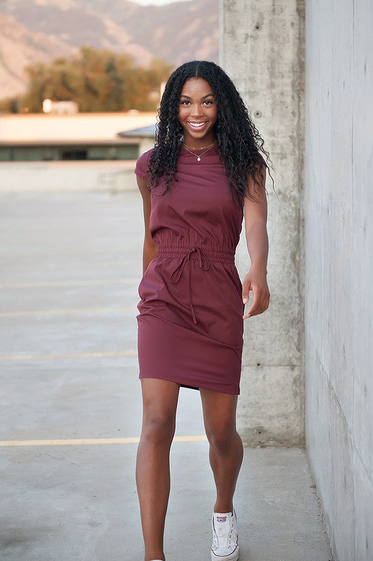 Women's Lightweight Dress in Burgundy