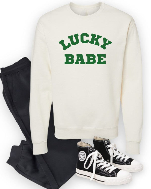 Lucky Babe St Patricks Day Sweatshirt