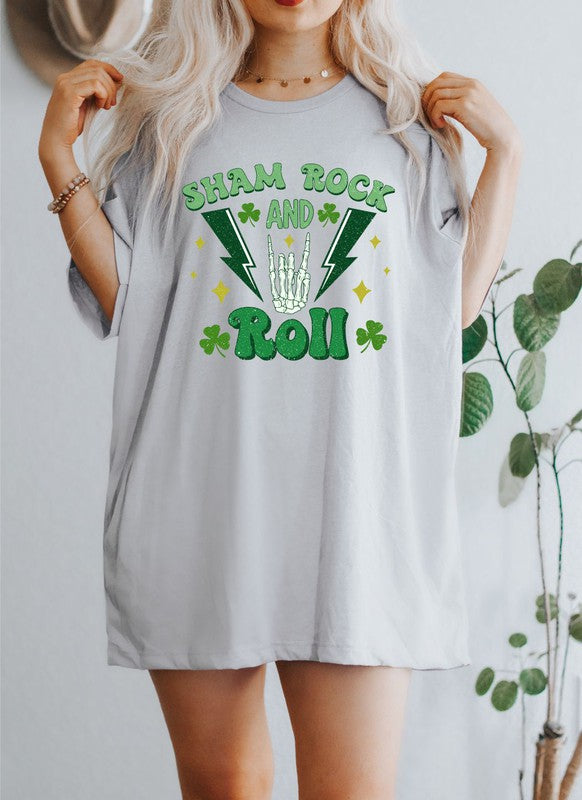 Sham Rock N Roll St Patrick's Day Crew Neck Tee