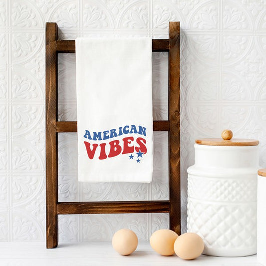 American Vibes Wavy Stars Tea Towel