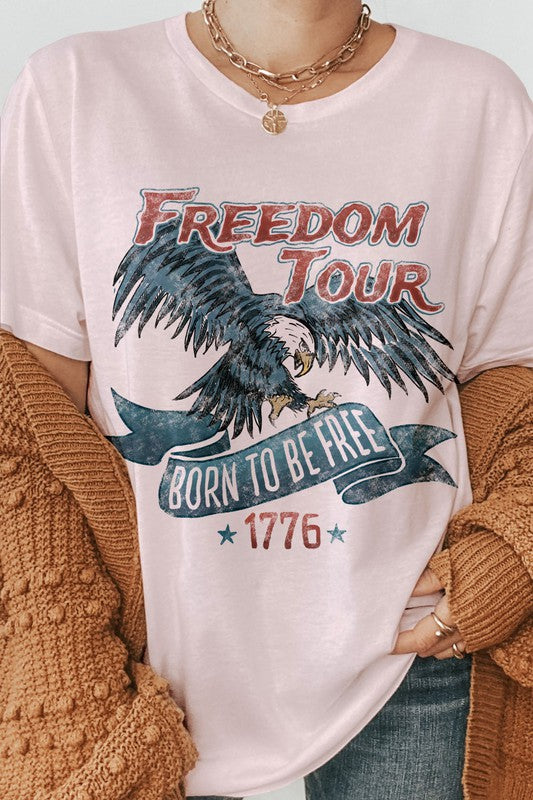 Freedom Tour Born to be Free, Vintage Graphic Tee