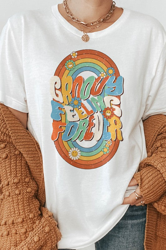 Groovy Feelings Forever, Retro Graphic Tee