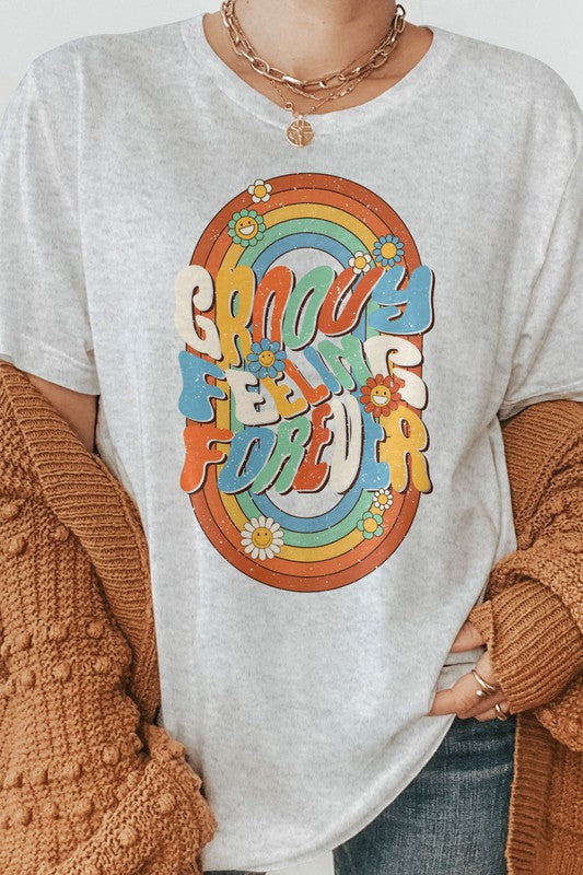 Groovy Feelings Forever, Retro Graphic Tee