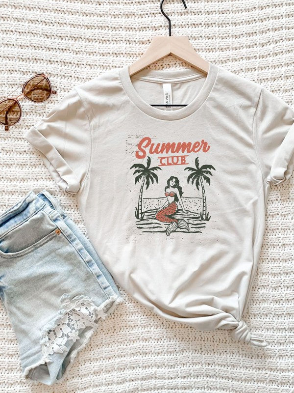 Summer Club with Mermaid Boutique Tee