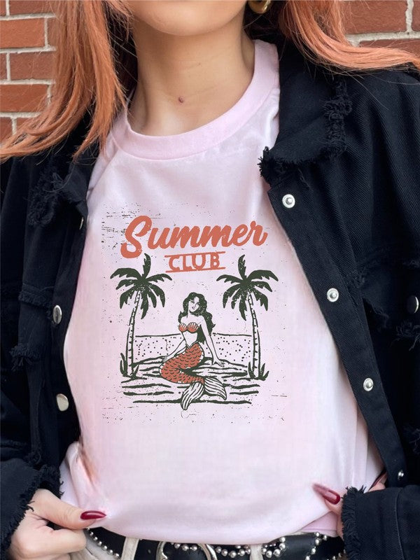 Summer Club with Mermaid Boutique Tee