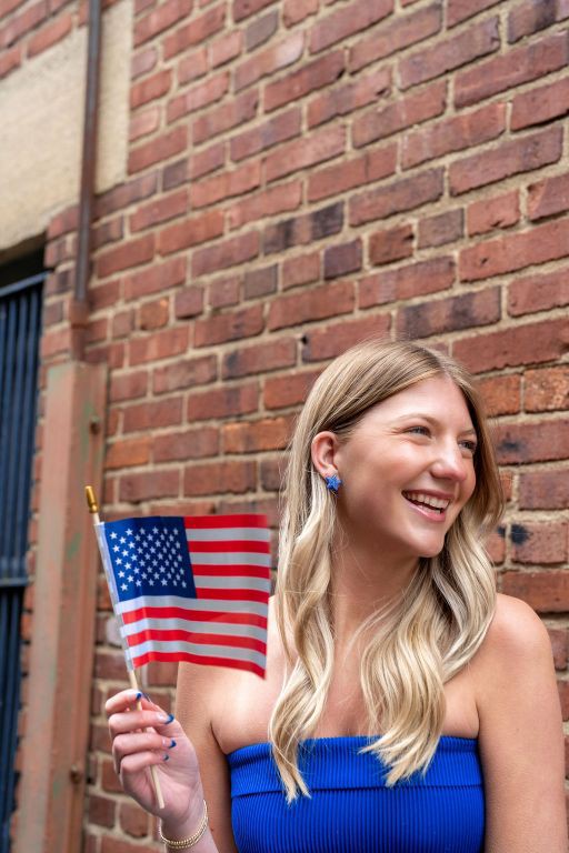 Liberty Star Studs - Blue