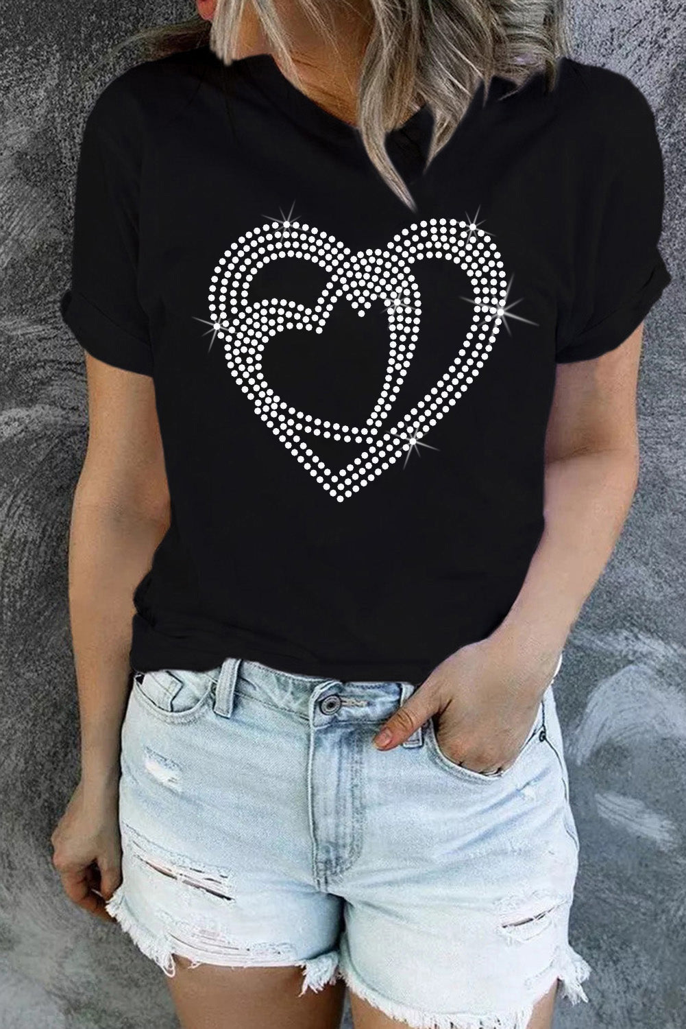 Hello Valentine Letter Print T Shirt