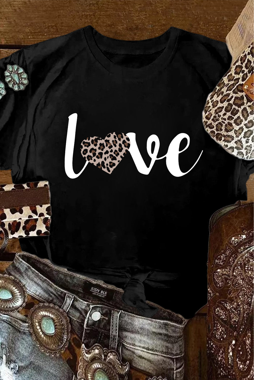 Sequin Heart Graphic Tee