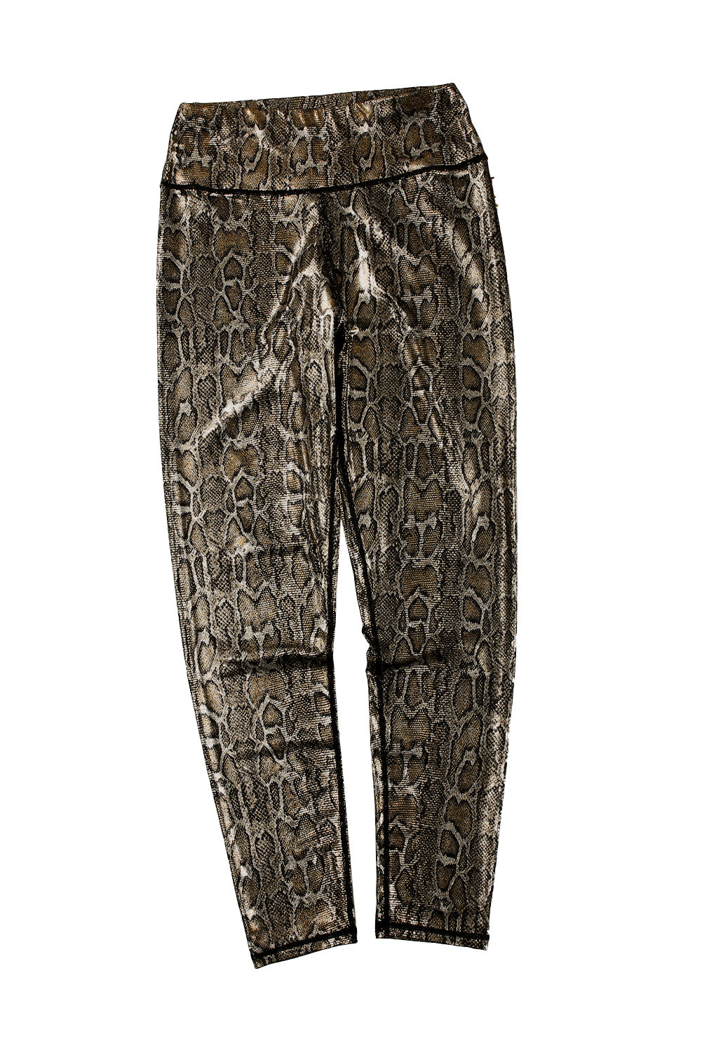 Anaconda Gold Foil Printed Full Length Leggings