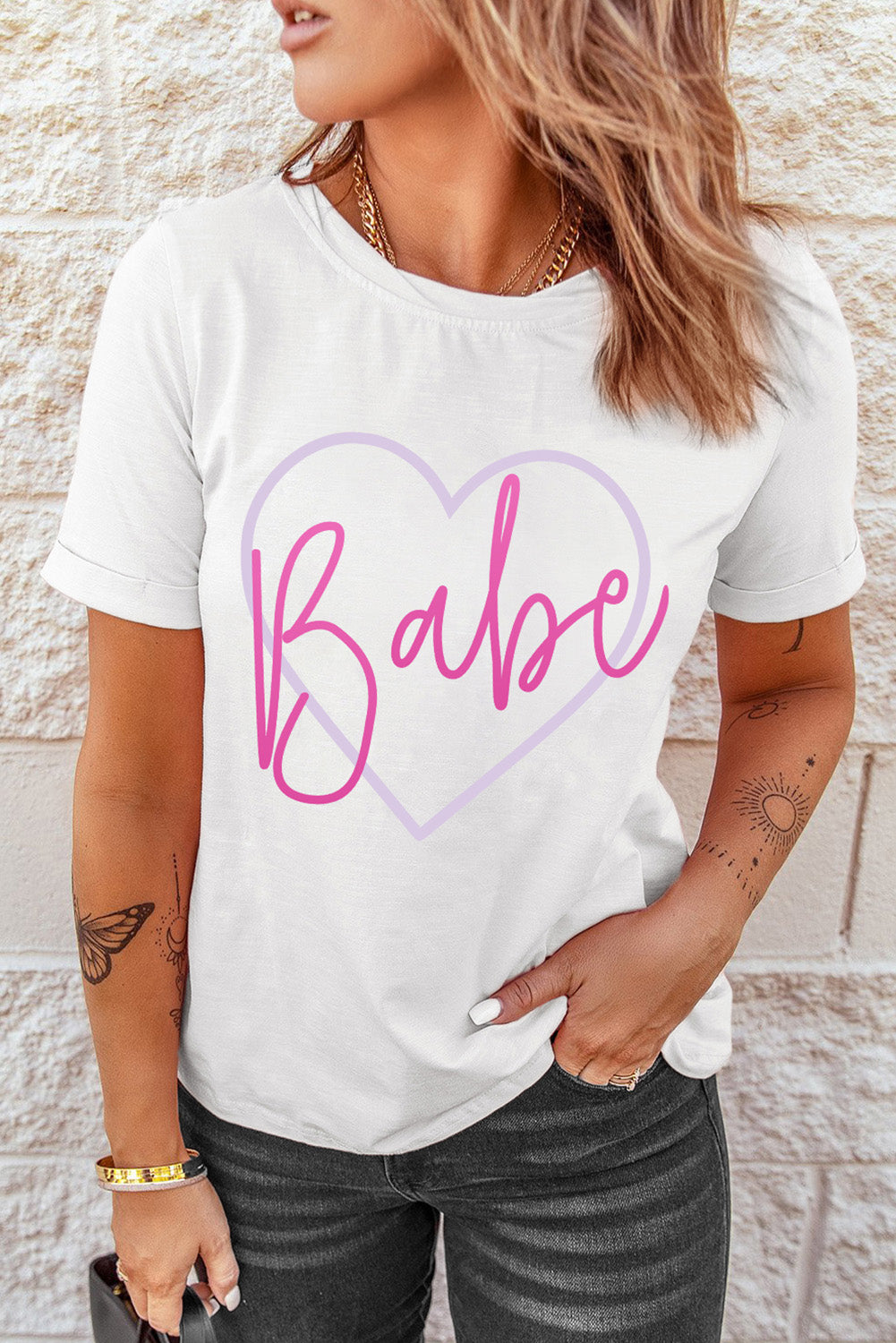 Babe in My Heart Valentines Graphic Tee