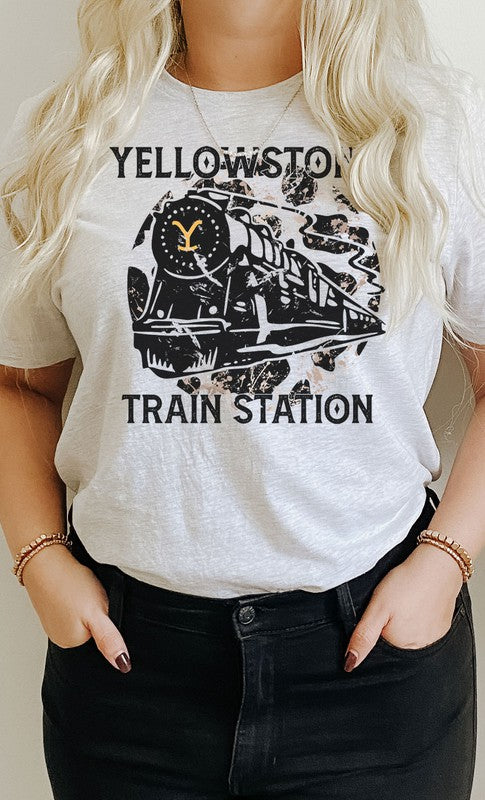 Yellowstone Train Station PLUS Graphic Tee