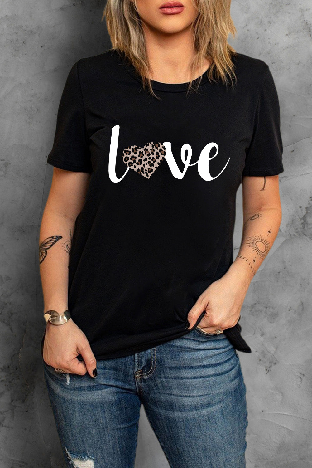 Sequin Heart Graphic Tee