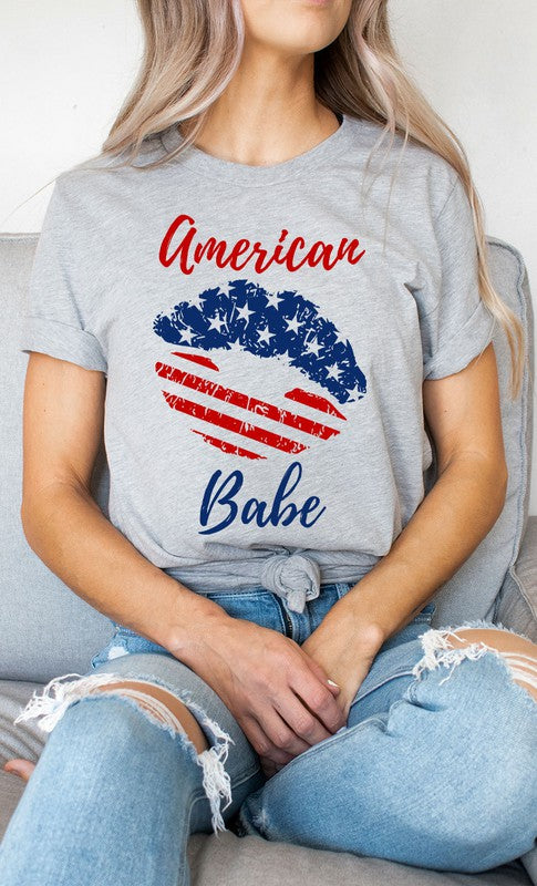 American Babe Lips Plus Size Graphic Tee