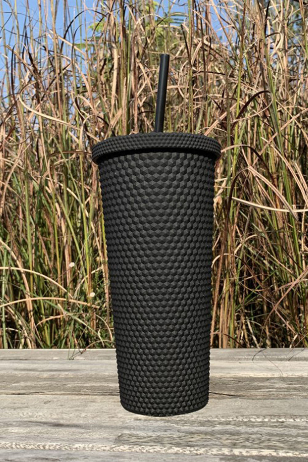 Reusable Matte Diamond Tumbler Cup 24oz