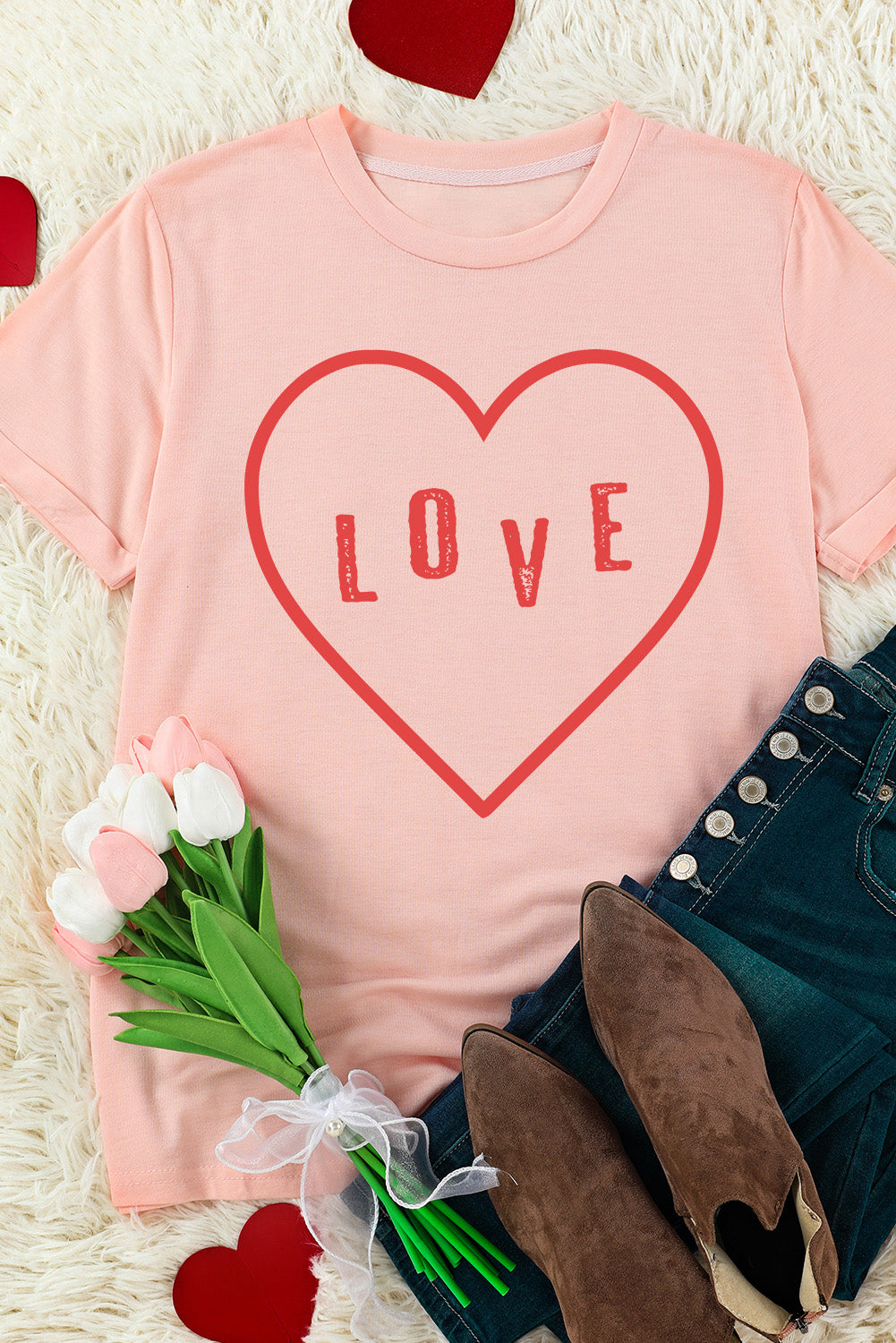 Sequin Heart Graphic Tee