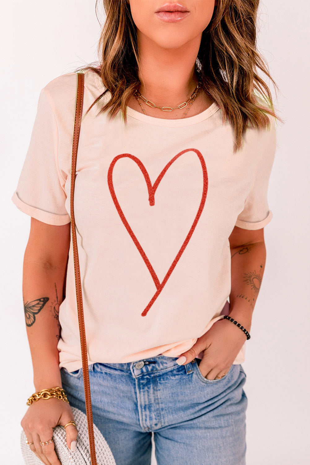 Sequin Heart Graphic Tee