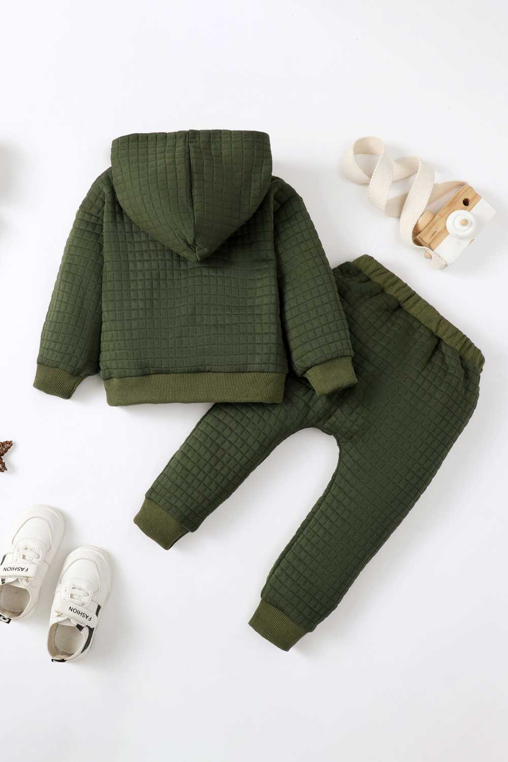 Kids Textured Hoodie and Joggers Set