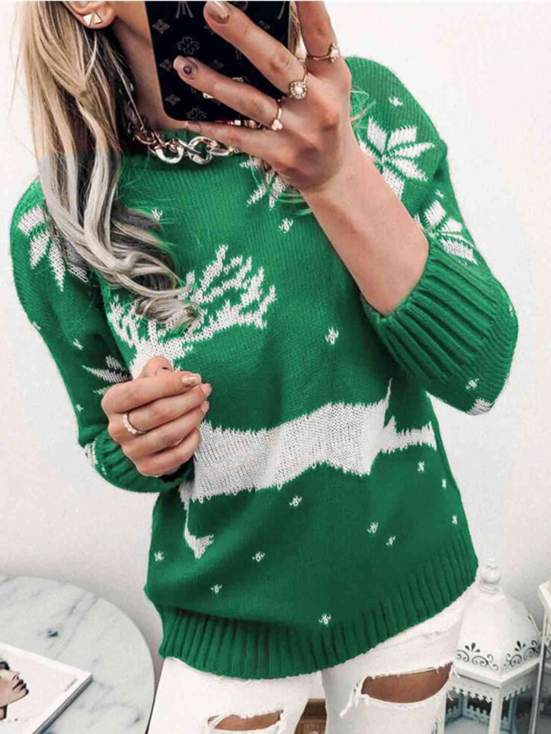 Reindeer & Snowflake Sweater