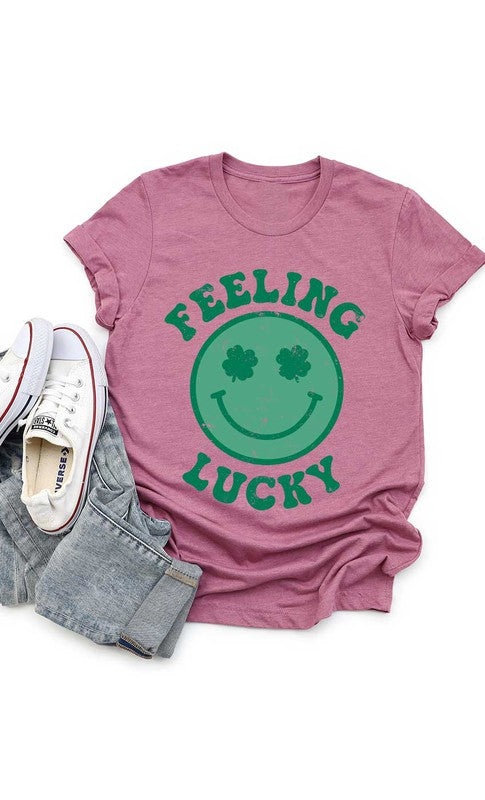 Retro Feeling Lucky Smiley Face Kids Graphic Tee