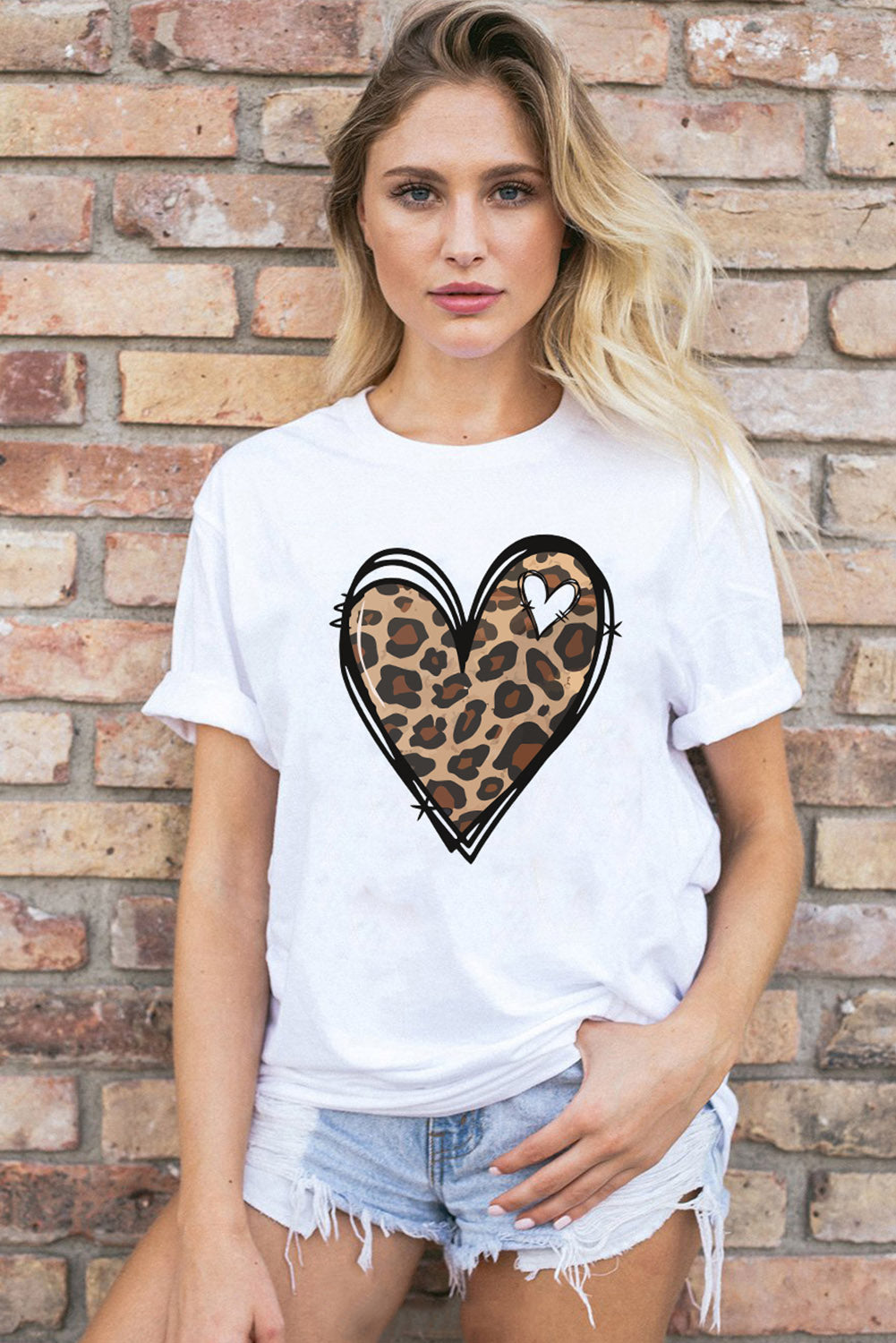 Hello Valentine Letter Print T Shirt