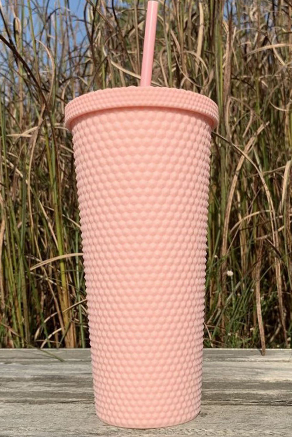 Reusable Matte Diamond Tumbler Cup 24oz