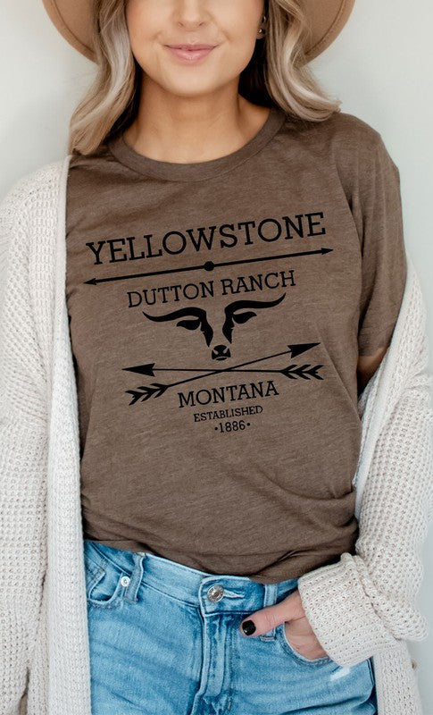 Yellowstone Dutton Ranch Montana PLUS Graphic Tee