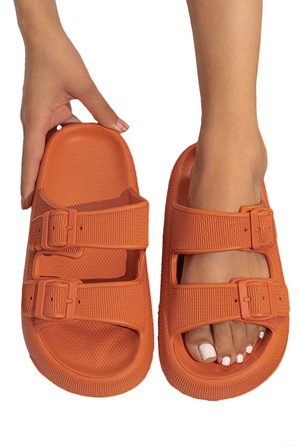 PVC Hollow Out Bucket Thick Soled Slippers