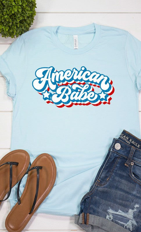 Retro American Babe Graphic Tee