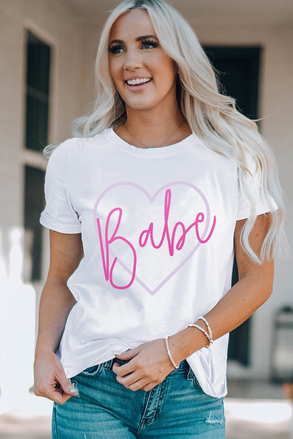 Babe in My Heart Valentines Graphic Tee